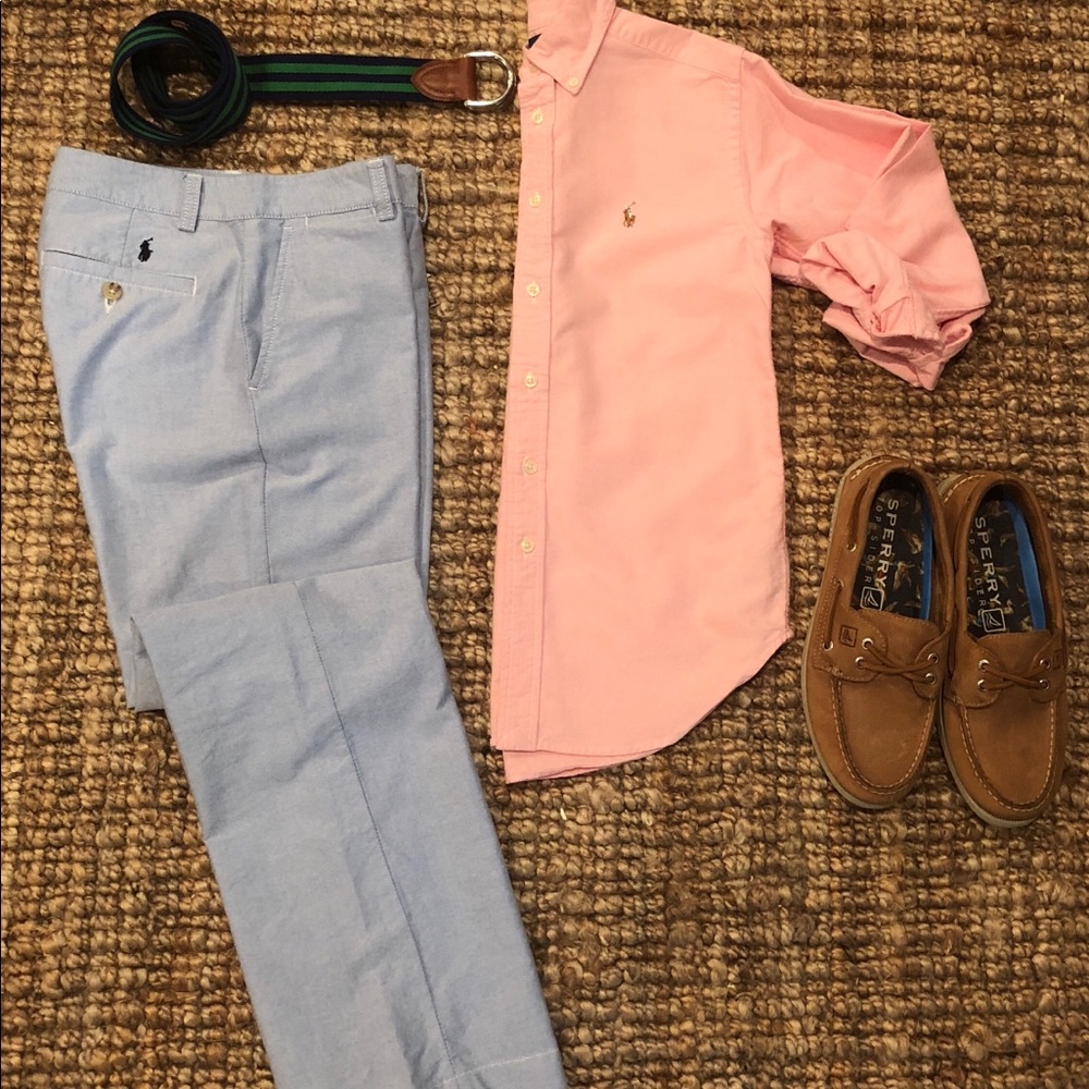 Ralph Lauren Pink Chambray ButtonDown Size 10 Boys